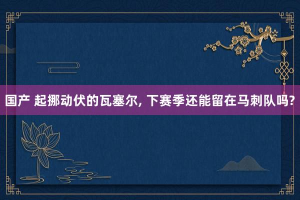 国产 起挪动伏的瓦塞尔, 下赛季还能留在马刺队吗?
