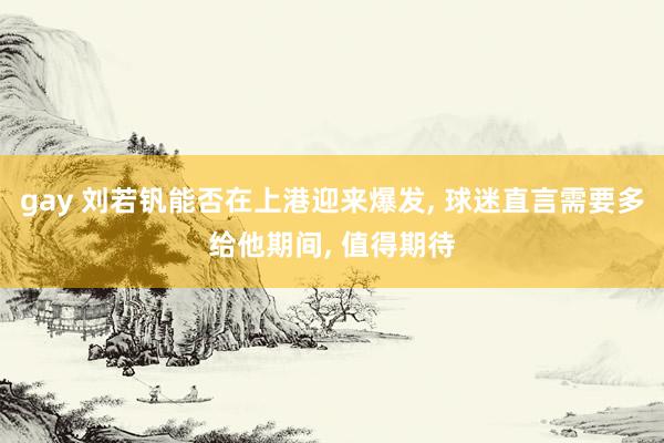 gay 刘若钒能否在上港迎来爆发, 球迷直言需要多给他期间, 值得期待