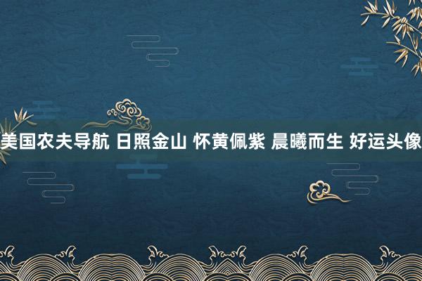 美国农夫导航 日照金山 怀黄佩紫 晨曦而生 好运头像